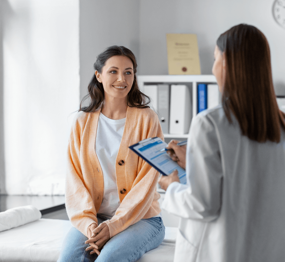 Patient and doctor in consult